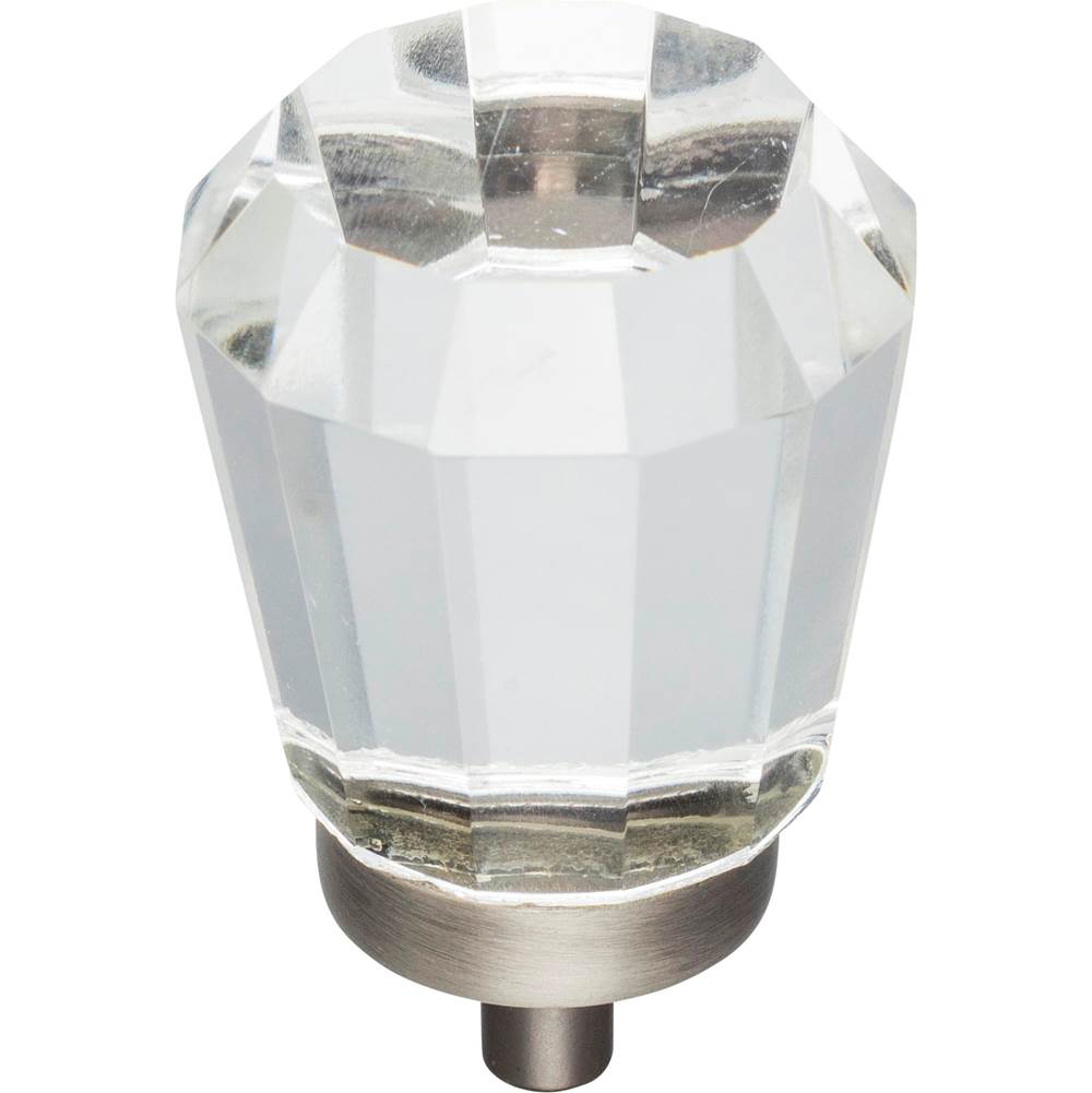 Jeffrey Alexander 1-1/4'' Overall Length Brushed Pewter Faceted Glass Harlow Cabinet Knob