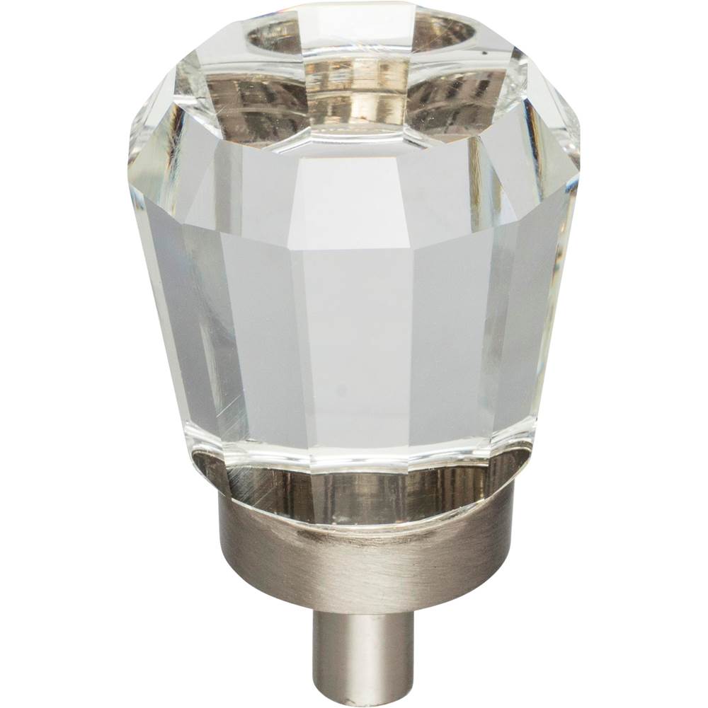 Jeffrey Alexander 1'' Overall Length Satin Nickel Faceted Glass Harlow Cabinet Knob