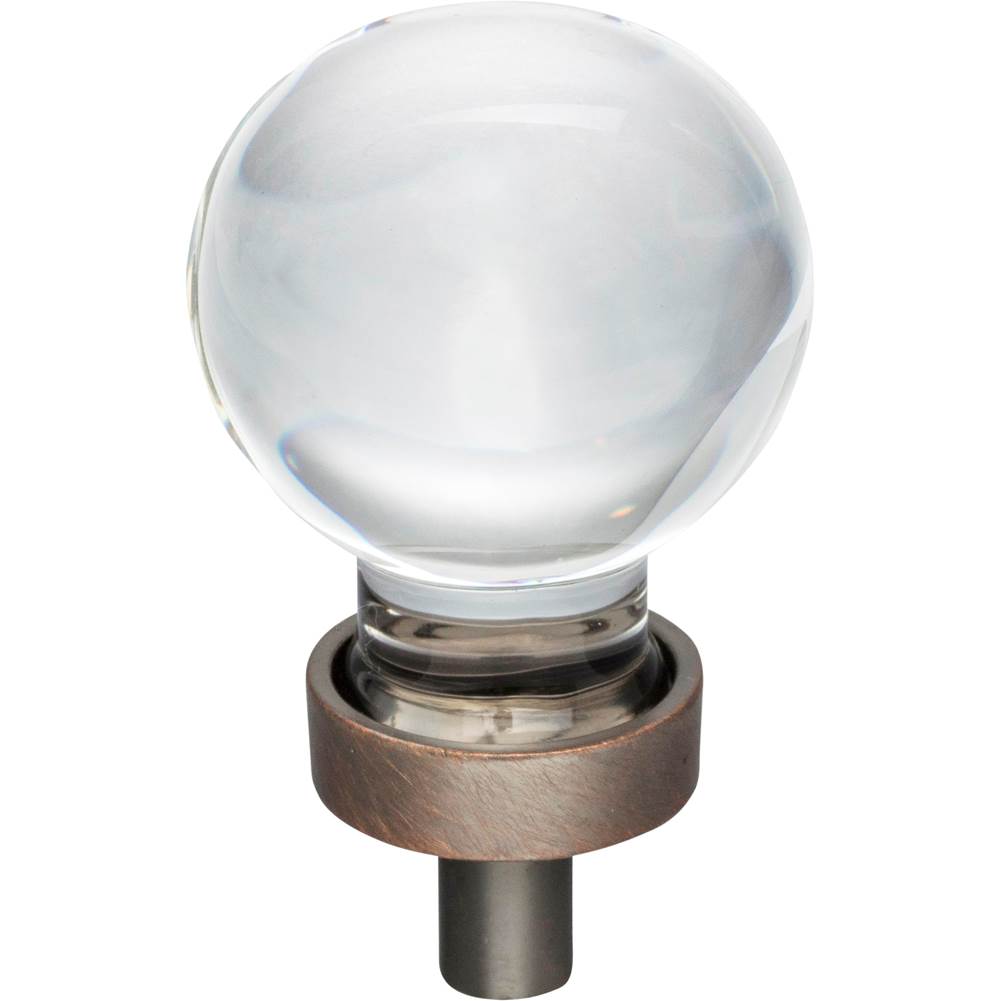 Jeffrey Alexander 1-1/16'' Diameter Brushed Oil Rubbed Bronze Sphere Glass Harlow Cabinet Knob