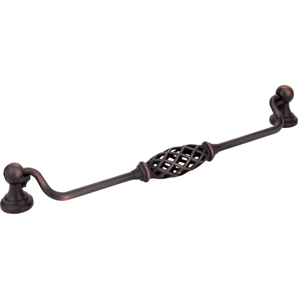 Jeffrey Alexander 224 mm Center-to-Center Brushed Oil Rubbed Bronze Birdcage Tuscany Drop and Ring Pull