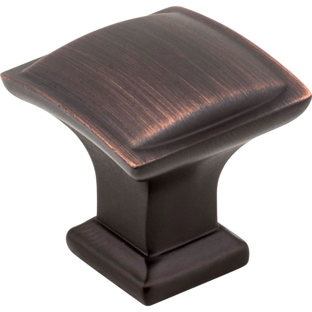 Jeffrey Alexander 1-1/4'' Overall Length Brushed Oil Rubbed Bronze Square Annadale Cabinet Knob