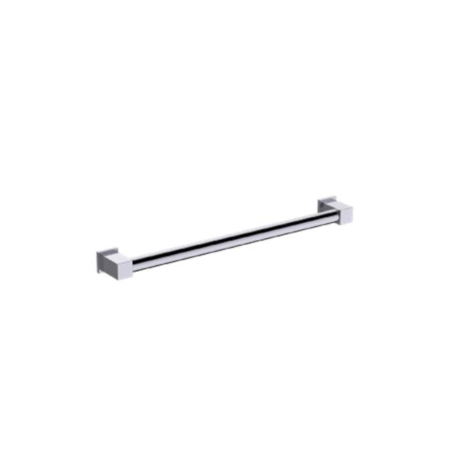 Kartners 9800 Series  36-inch Round Grab Bar with Square Ends-Polished Chrome