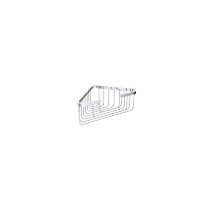 Kartners Bath & Shower Baskets - Deep Corner Wire Basket-Glossy White