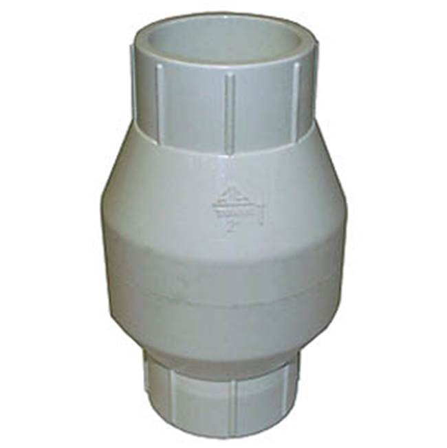 Legend Valve 1'' T-611 PVC In-Line Check Valve with 1/2 lb. Stainless Steel Spring
