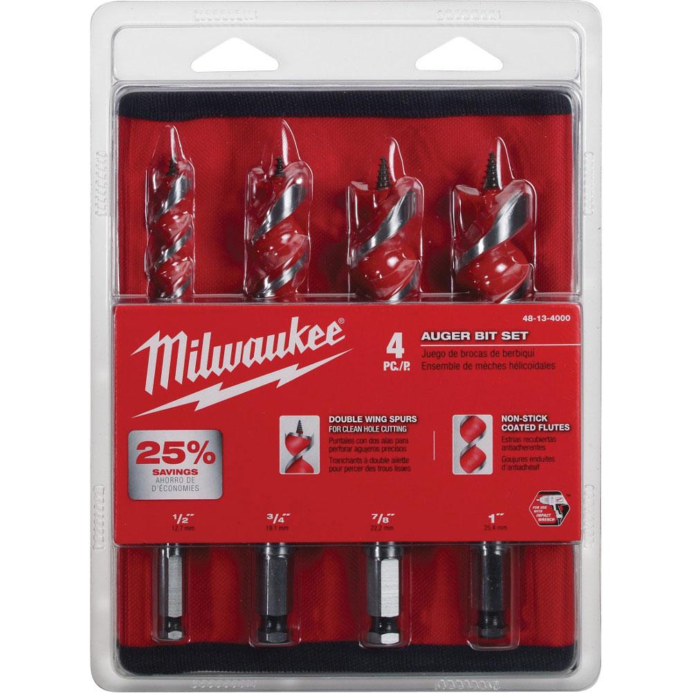 Milwaukee Tool 4 Pc Auger Set