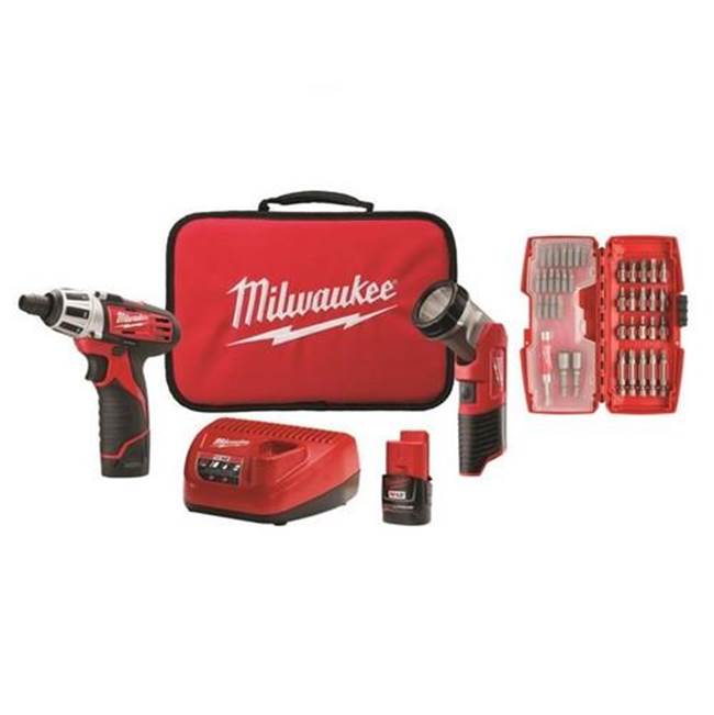 Milwaukee Tool M12 Screwdriver Led Worklight Kit W/ Bit Set