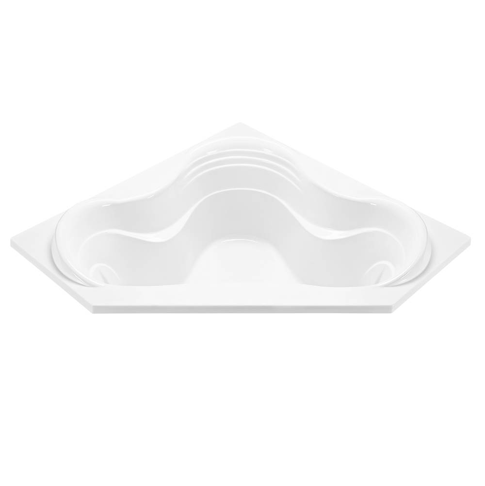 MTI Baths Cayman 4 Acrylic Cxl Drop In Corner Air Bath Elite - White (59.875X59.875)
