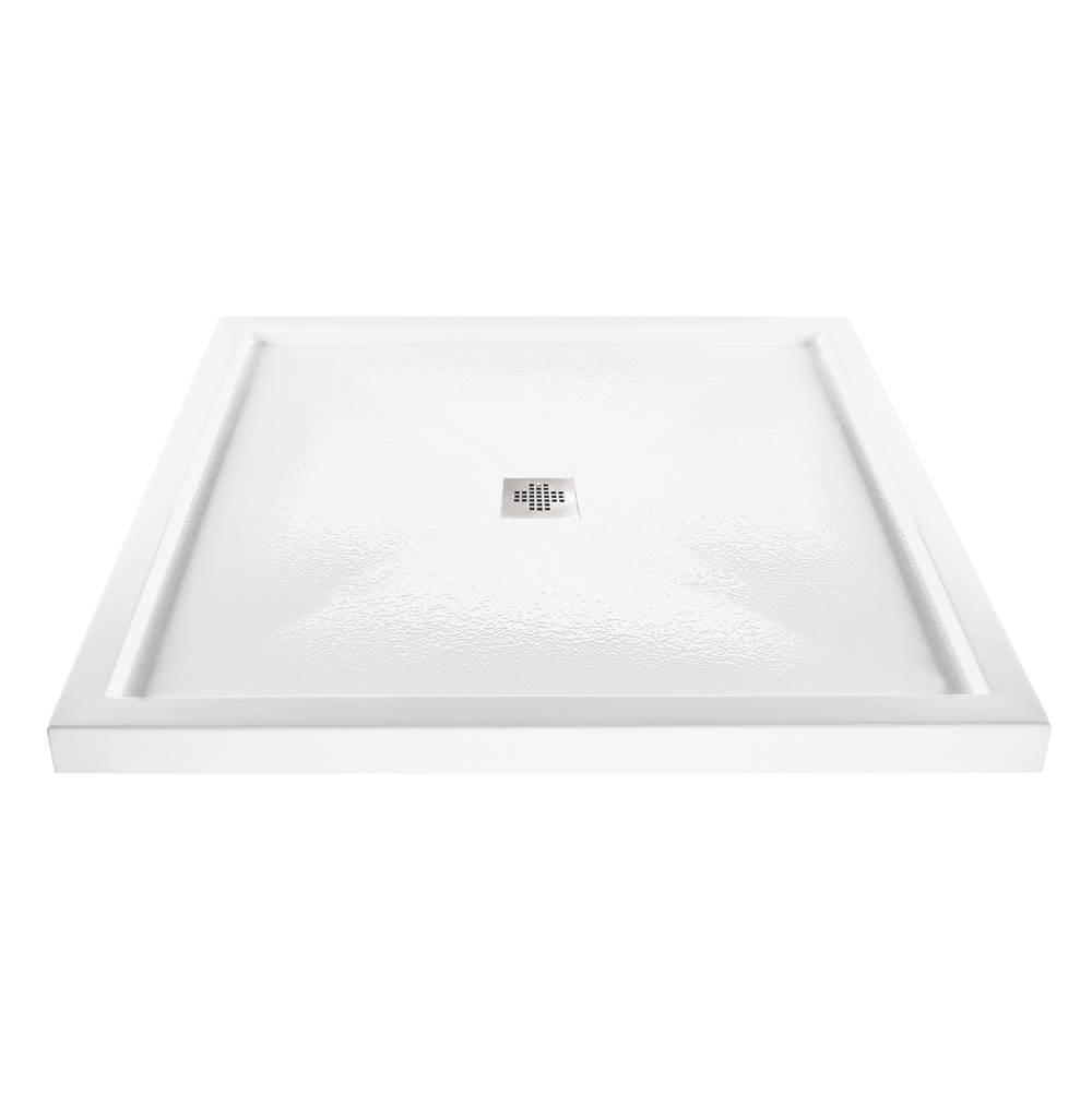 MTI Baths 4242 Acrylic Cxl Center Drain Multi Threshold - White