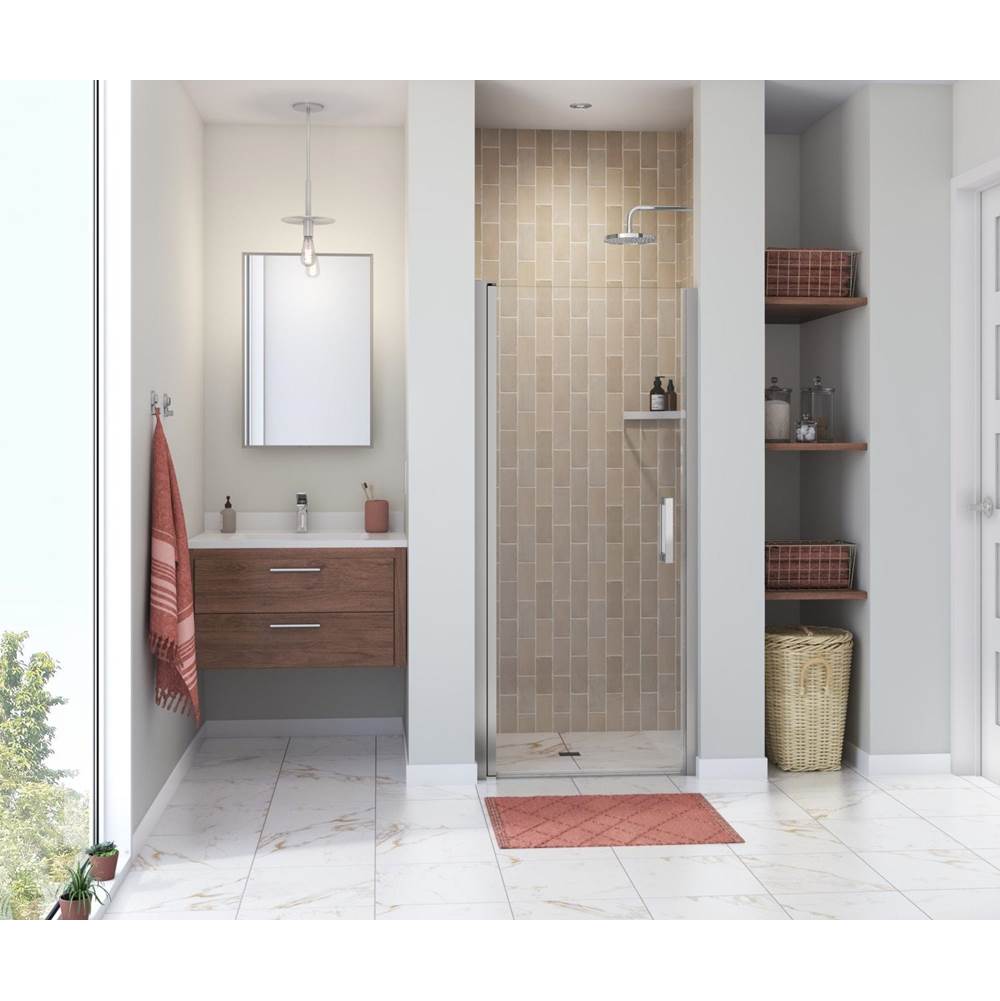 Maax Manhattan 33-35 x 68 in. 6 mm Pivot Shower Door for Alcove Installation with Clear glass & Square Handle in Chrome