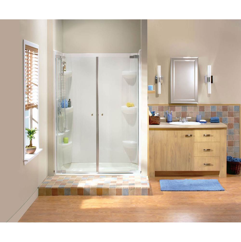 Maax Kleara 2-panel 42 1/2-45 1/2 x 69 in. 6mm Pivot Shower Door for Alcove Installation with Clear glass in Chrome