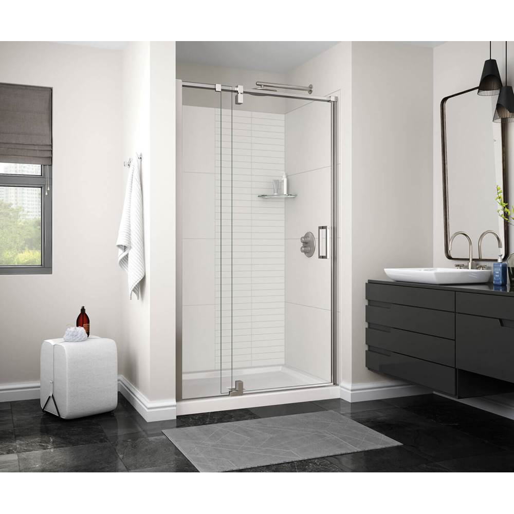 Maax ModulR 48 x 78 in. 8 mm Pivot Shower Door for Alcove Installation with Clear glass in Chrome