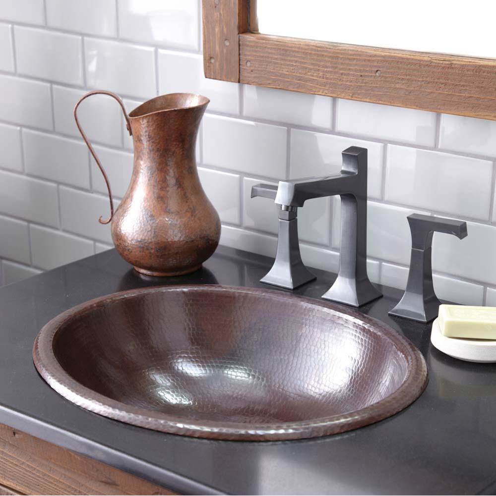 Native Trails Rolled Classic Bathroom Sink in Antique Copper