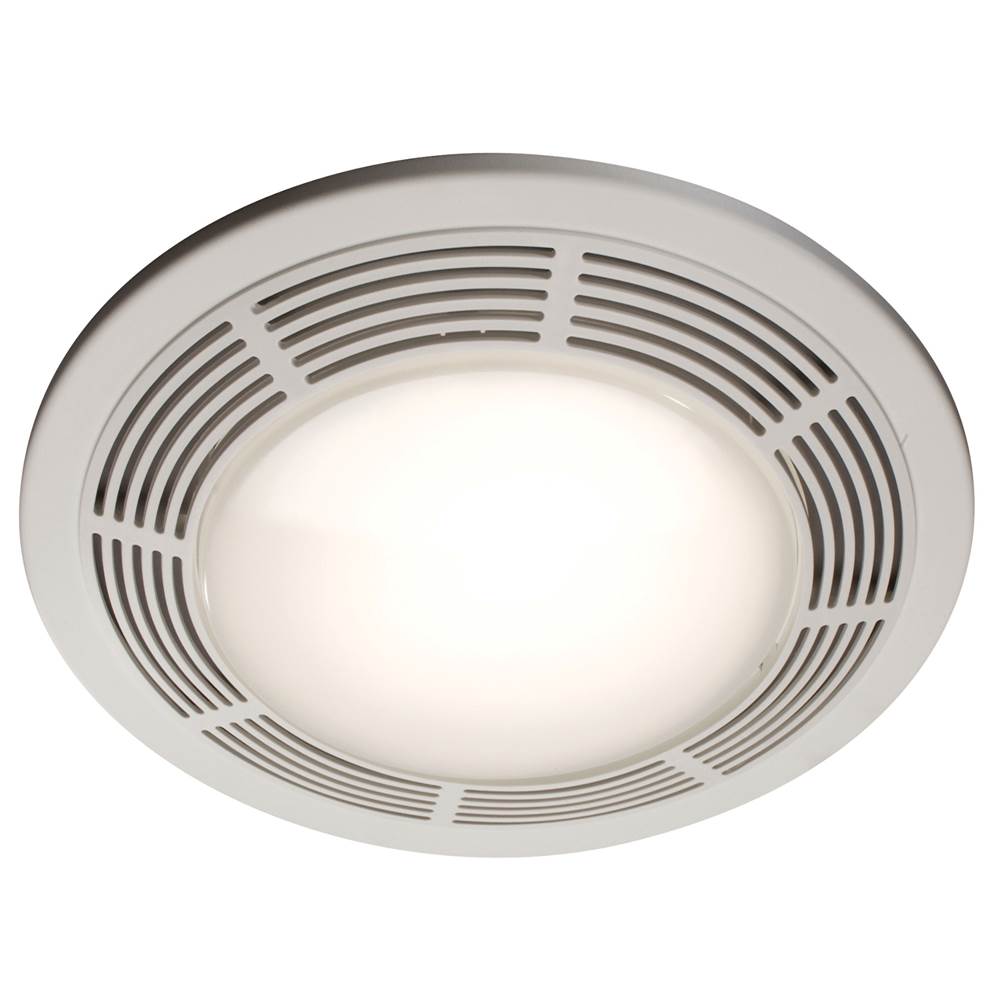 Broan Nutone NuTone 100 cfm Ventilation Fan with Incandescent Lighting, White Polymeric Grille, 5.0 Sones