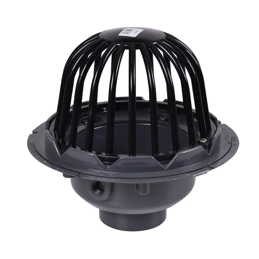Oatey 3 In. Pvc Roof Drain W/Abs Dome  Guard