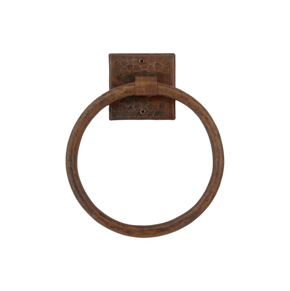 Premier Copper Products 10'' Hand Hammered Copper Full Size Bath Towel Ring