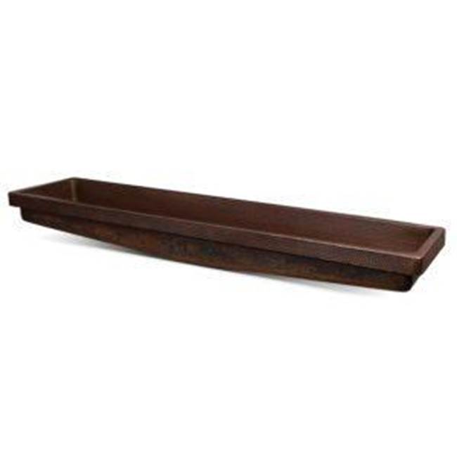 Premier Copper Products 60'' Rectangle Skirted Vessel Hammered Copper Sink