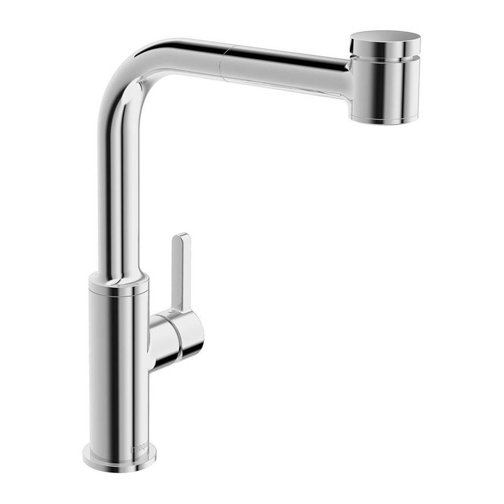 In2aqua Edge High Arc Single-Lever Kitchen Faucet With Swivel Spout; Pull-Out Spray, Chrome