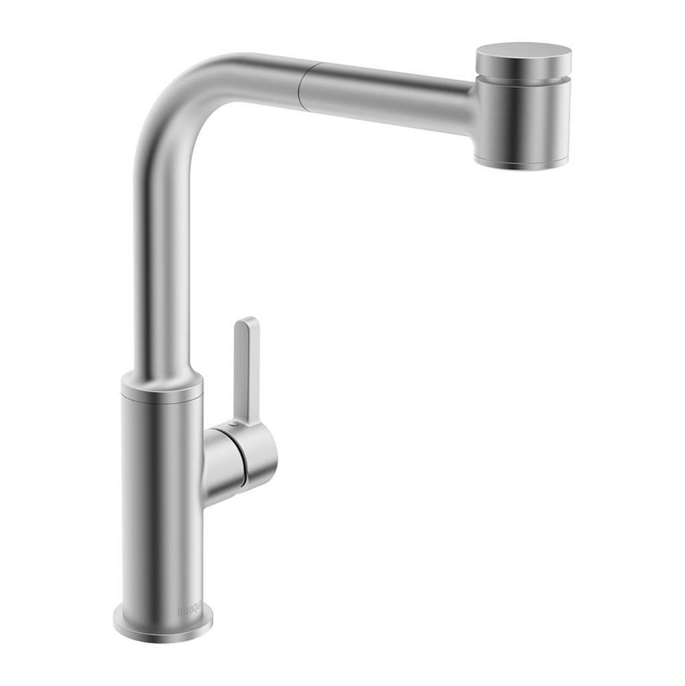 In2aqua Edge High Arc Single-Lever Kitchen Faucet With Swivel Spout; Pull-Out Spray, Stainless Steel Finish