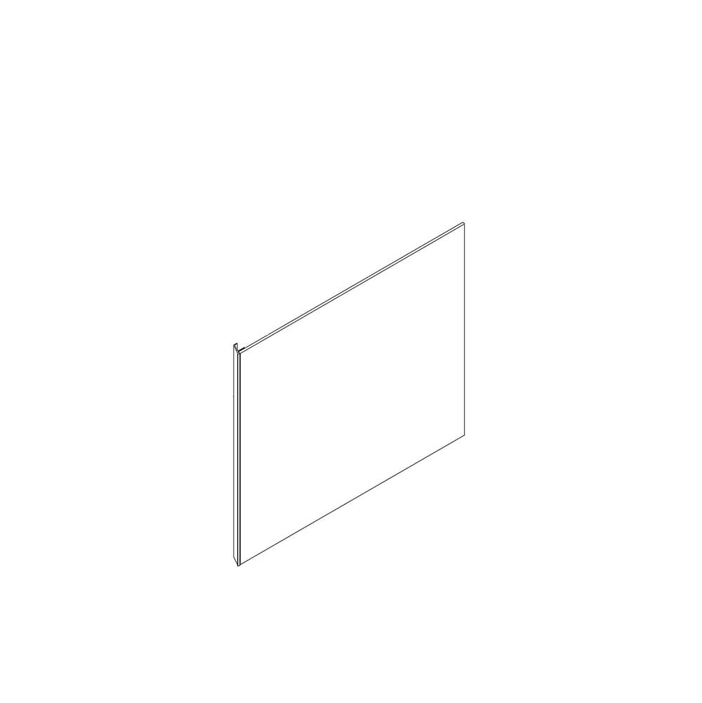 Robern Cartesian and Profiles Side Kit, 22-1/2'' H x 21'' D, Single Side Kit, Satin White