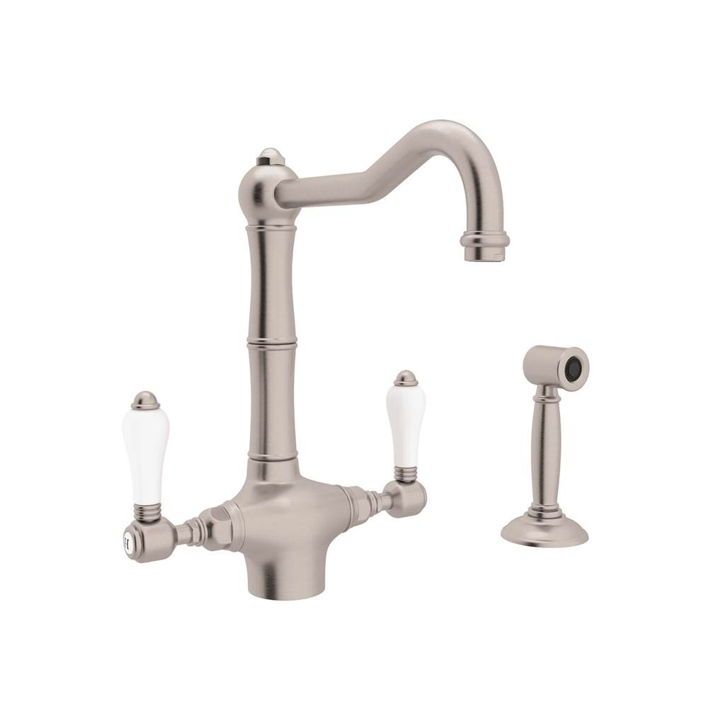 Rohl Acqui® Two Handle Kitchen Faucet With Side Spray