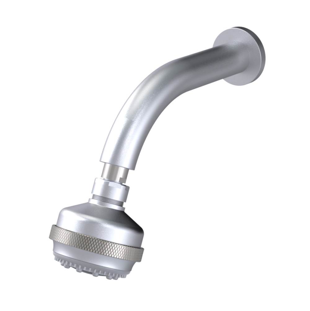 Rubinet 3 Function Shower Head with Wall Mount 8'' Shower Arm And Flange