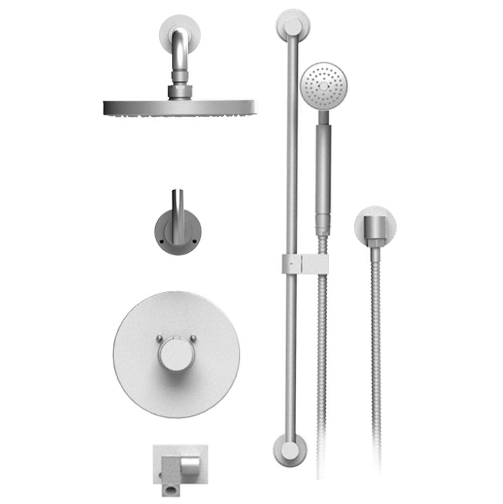 Rubinet Temperature Control Shower With Two Way Diverter & Shut-Off, With One Seperate Volume Control, Hand Held Shower, Bar, Integral Supply Wall Mount Bidet