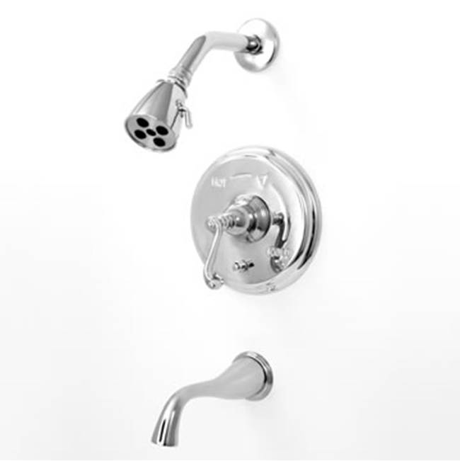 Sigma Pressure Balanced Tub & Shower Set Trim (Includes Haf And Wall Tub Spout) Hampshire Antique Brass .82