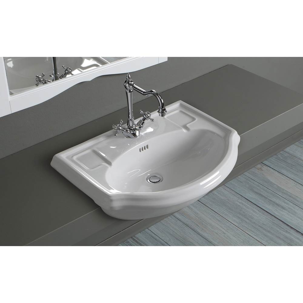Simas US Semi inset and fully washbasin - 670x490x200mm