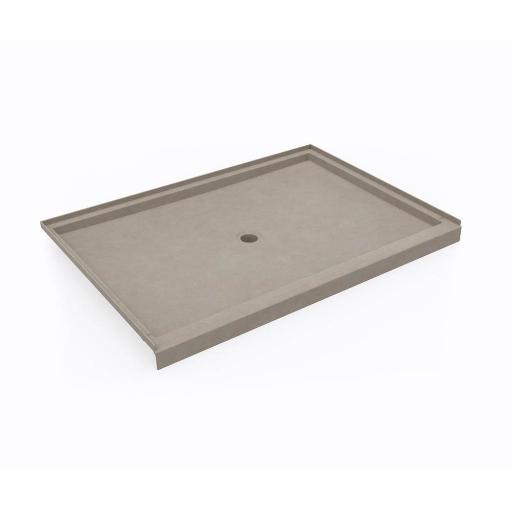 Swan SS-4260 42 x 60 Swanstone® Alcove Shower Pan with Center Drain Limestone