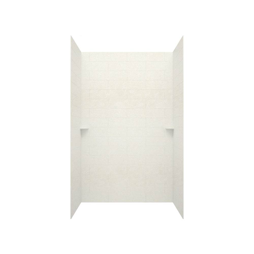 Swan MSMK96-3462 34 x 62 x 96 Swanstone® Modern Subway Tile Glue up Shower Wall Kit in Tahiti White