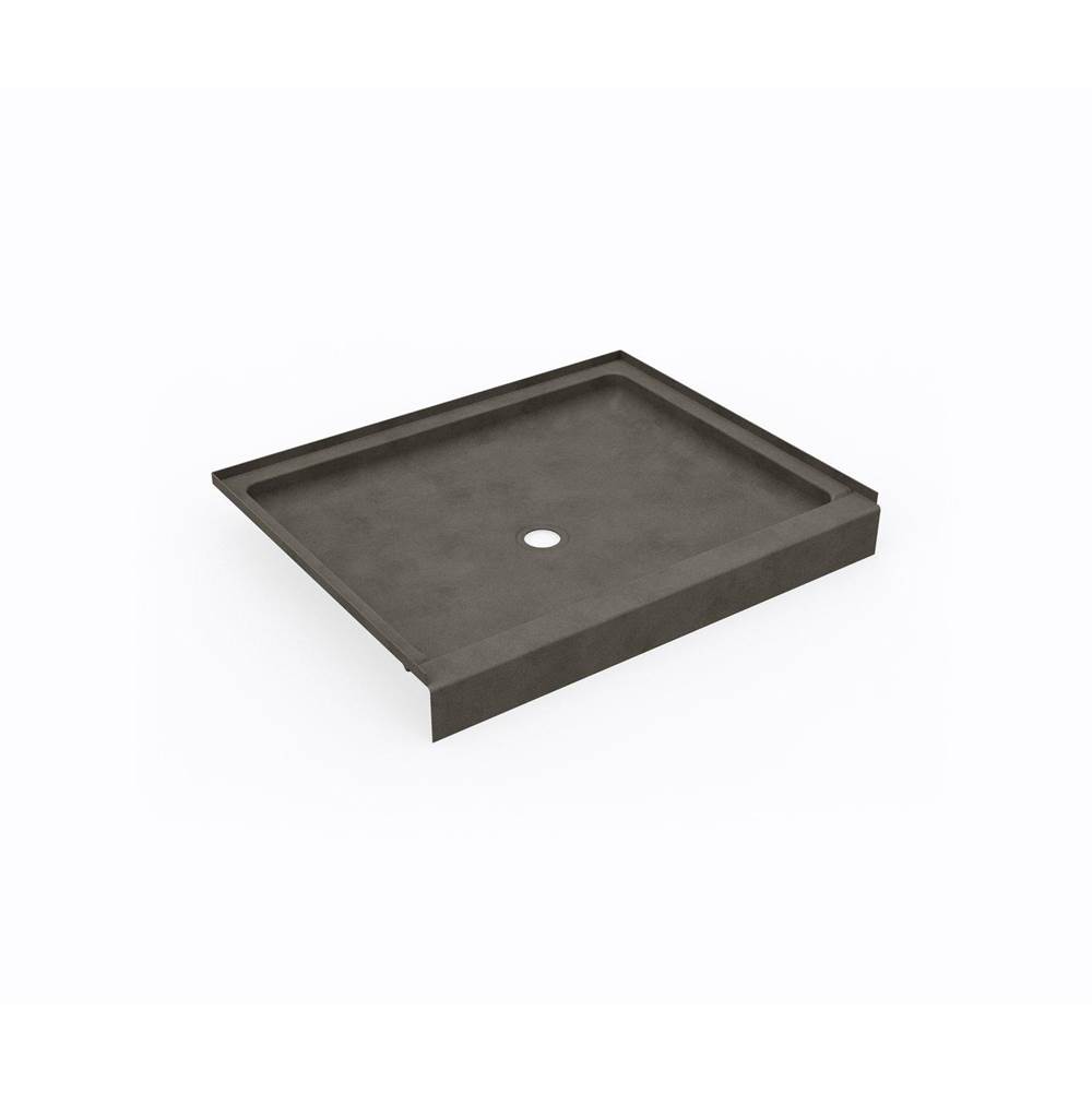 Swan SS-3442 34 x 42 Swanstone® Alcove Shower Pan with Center Drain Charcoal Gray