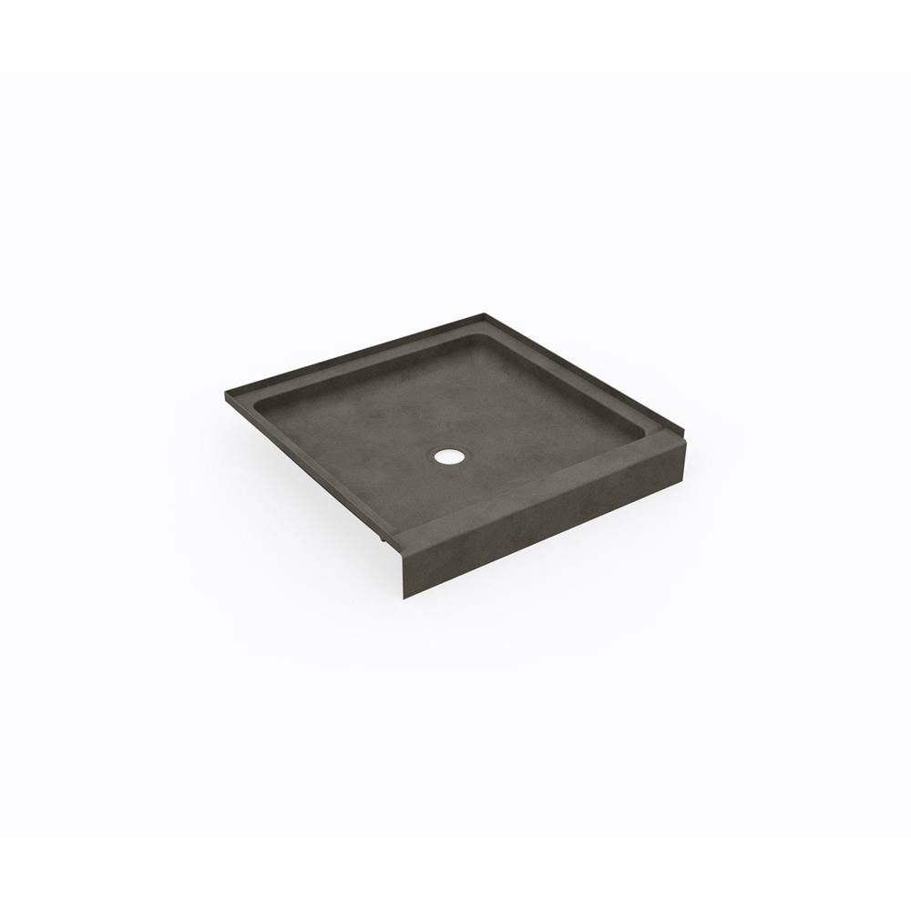 Swan SS-3232 32 x 32 Swanstone® Alcove Shower Pan with Center Drain Charcoal Gray