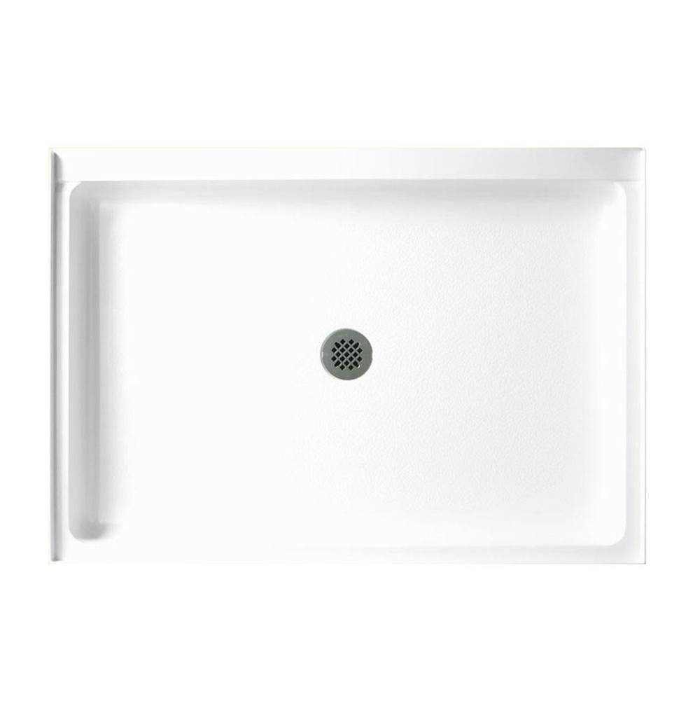 Swan SS-3448 34 x 48 Swanstone Alcove Shower Pan with Center Drain in Bisque