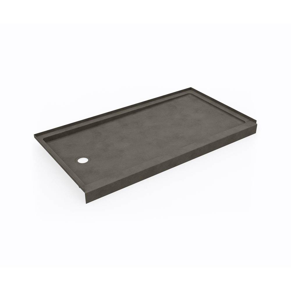 Swan SR-3260LM/RM 32 x 60 Swanstone® Alcove Shower Pan with Right Hand Drain Charcoal Gray