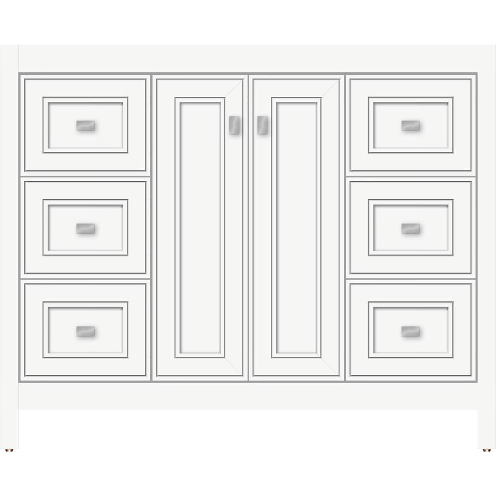 Strasser Woodenworks 42 X 21 X 34.5 Alki View Vanity Deco Miter Sat White Sb