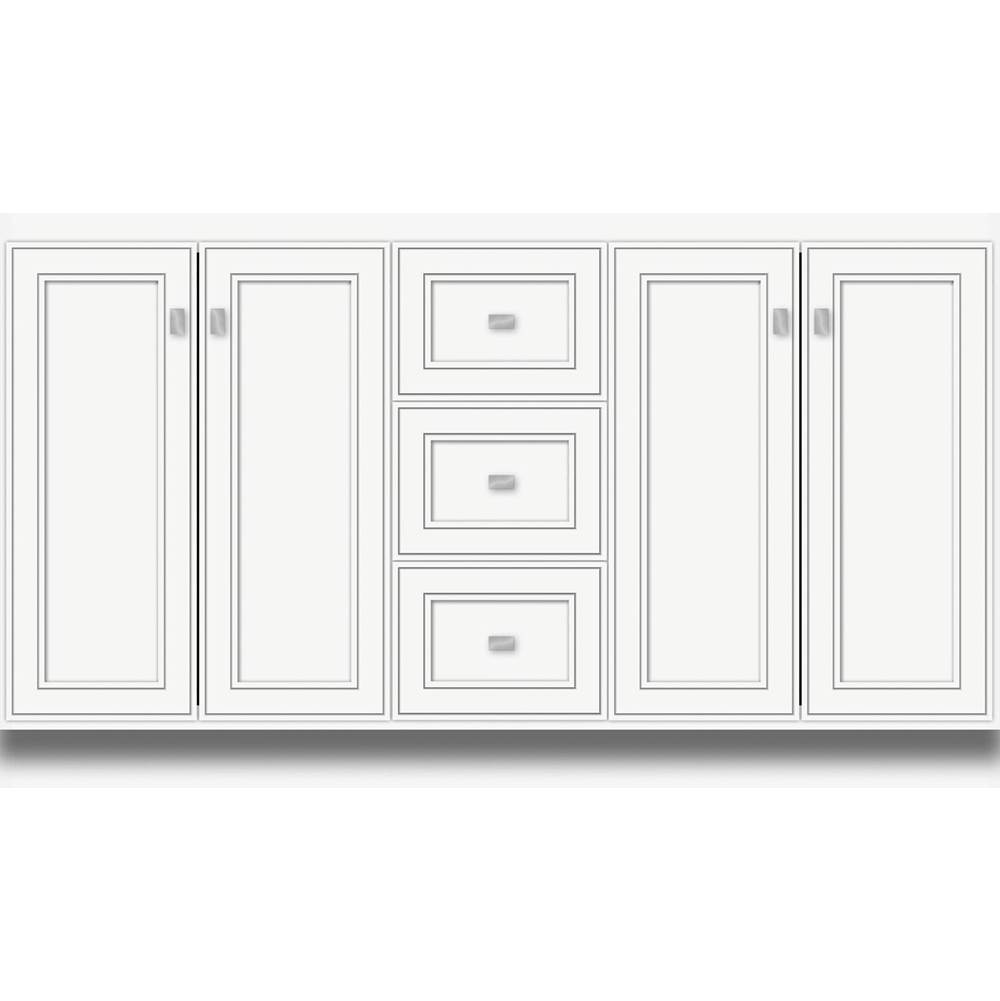 Strasser Woodenworks 60 X 21 X 34.5 Montlake View Vanity Deco Miter Sat White Db
