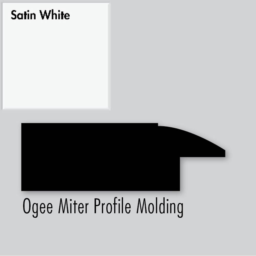 Strasser Woodenworks 2.25 X .75 X 72 Molding Ogee Miter Sat White