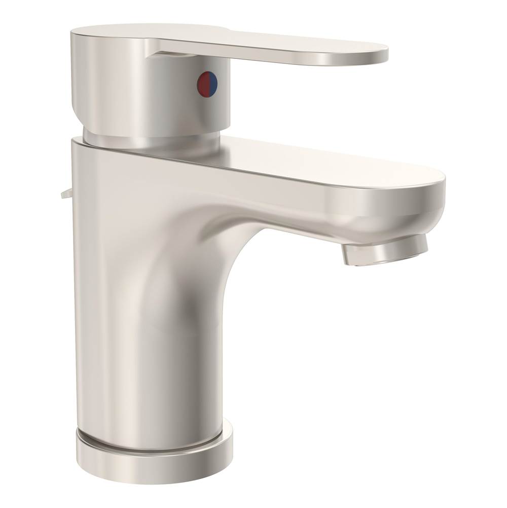 Symmons Identity Single Hole Single-Handle Bathroom Faucet with Deck Plate in Satin Nickel (0.5 GPM)