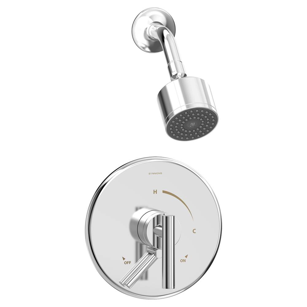 Symmons Dia Single Handle 1-Spray Shower Trim with Secondary Volume Control in Polished Chrome - 1.75 GPM (Valve Not Included)