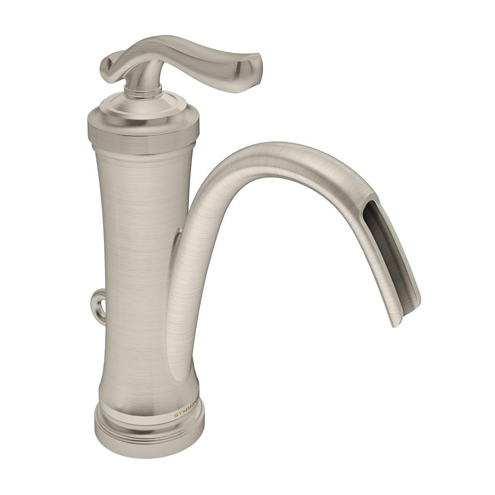 Symmons Winslet Single Hole Single-Handle Bathroom Faucet with Drain Assembly in Satin Nickel (2.2 GPM)