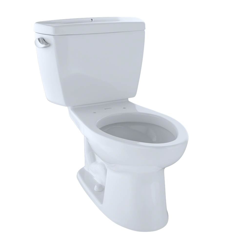 TOTO Drake® Two-Piece Elongated 1.6 GPF Toilet with Bolt Down Tank Lid, Cotton White