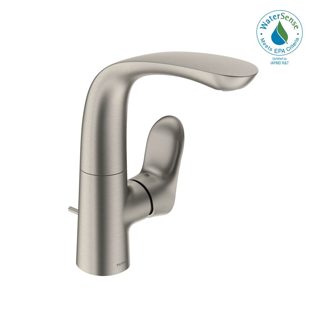 TOTO Toto® Go 1.2 Gpm Single Side-Handle Bathroom Sink Faucet With Comfort Glide Technology And Drain Assembly, Brushed Nickel