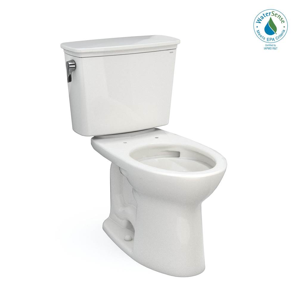 TOTO Toto® Drake® Transitional Two-Piece Elongated 1.28 Gpf Universal Height Tornado Flush® Toilet With Cefiontect®, Colonial White