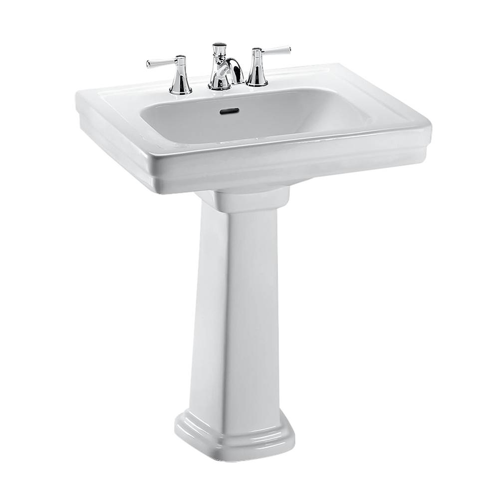 TOTO Toto® Promenade® 27-1/2'' X 22-1/4'' Rectangular Pedestal Bathroom Sink For 8 Inch Center Faucets, Cotton White
