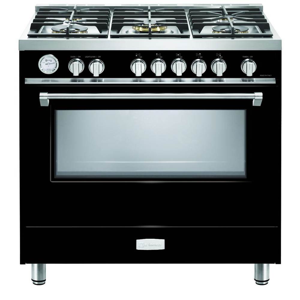 Verona Designer 36'' Gas Single Oven Range - Gloss Black