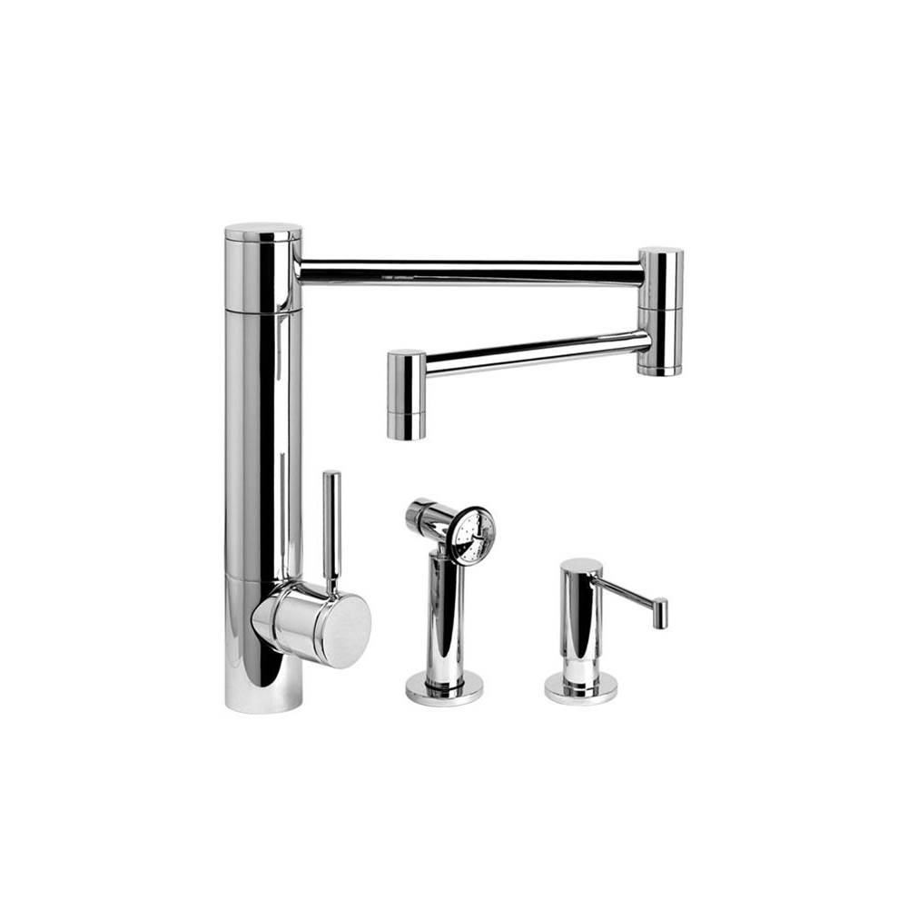 Waterstone Waterstone Hunley Kitchen Faucet - 18'' Articulated Spout - 2pc. Suite