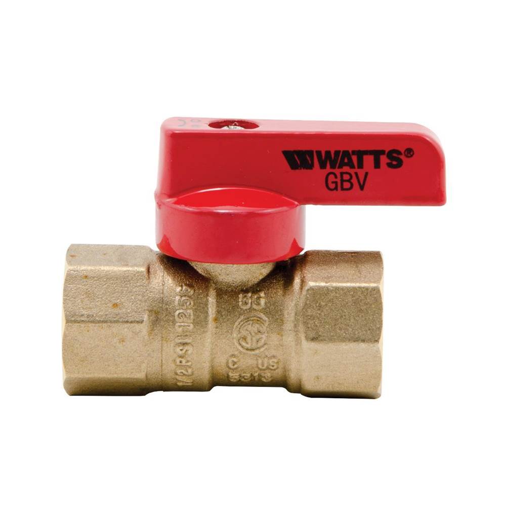 Watts 1 In 2-Piece Ball Valve For Gas With Npt Female Connections, Tee Handle