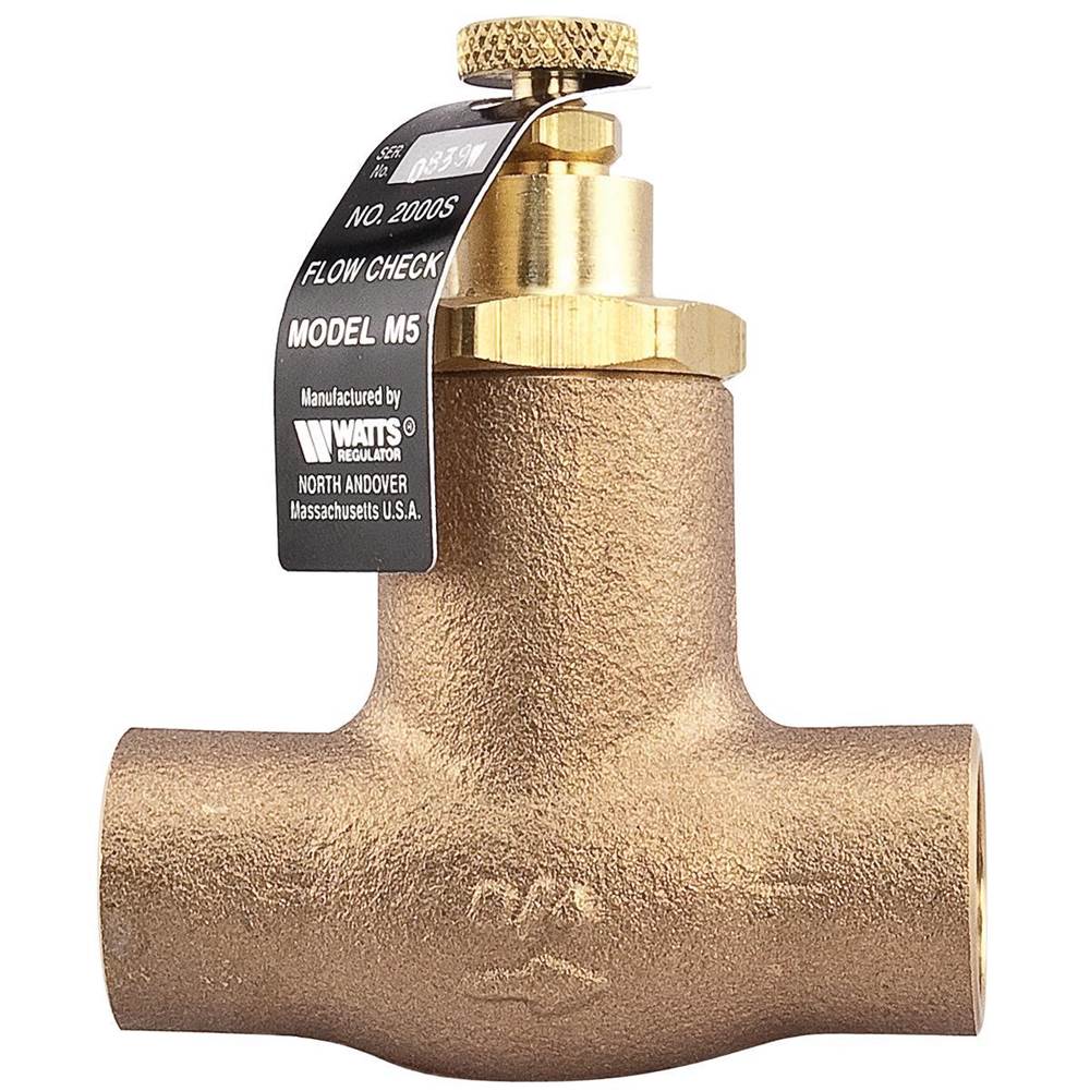 Watts 1 In Two-Way Universal Flow Check Valve, Bronze Body, Straight Pattern, Solder Inlet and Outlet Connections