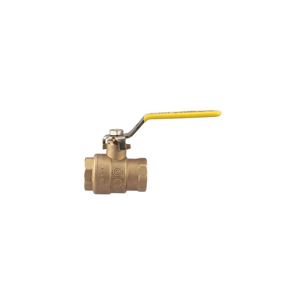 Watts 1 IN 2-Piece Full Port Brass Ball Valve, Female NPT End Connection, Lever Handle