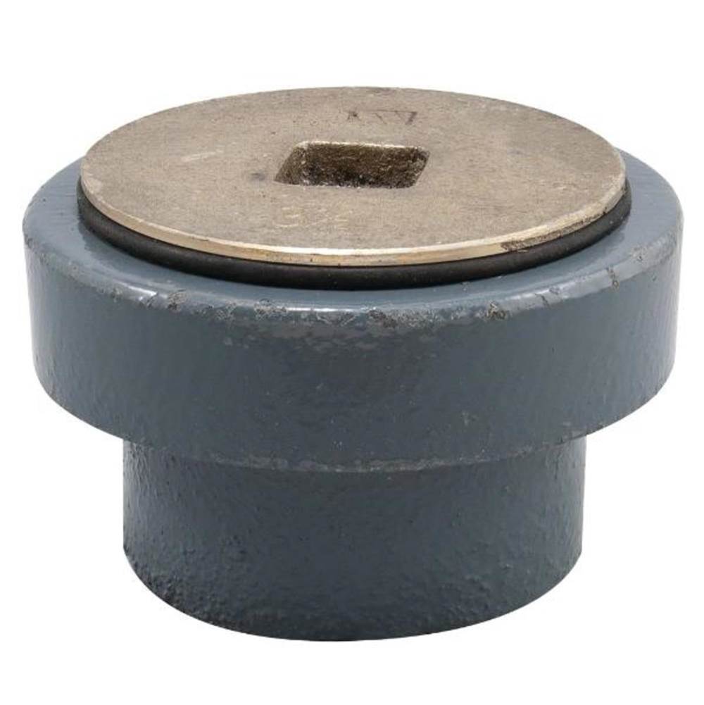 Watts Adjustable Floor Cleanout, Cleanout Ferrule,  3 IN Pipe, General Purpose, Cast Iron, No Hub, XHD Load Rating